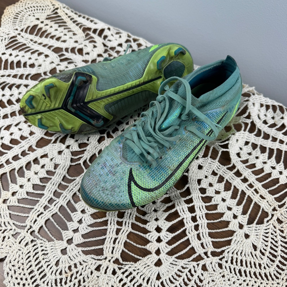 Nike Mercurial Vapor 14 Elite FG Soccer Cleats Blue Green CU5693-403 Mens 5.5